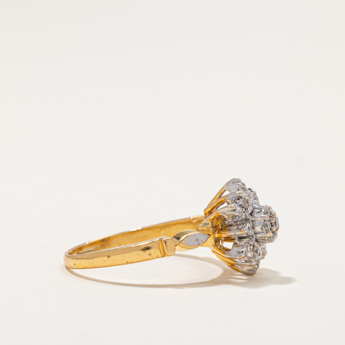 Diamond Cluster Petal Ring | 0.22ctw | SZ 8.25