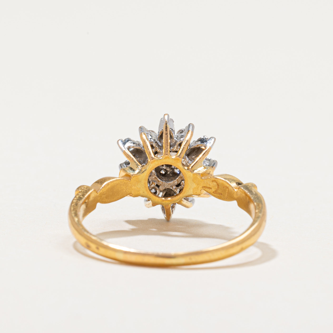Diamond Cluster Petal Ring | 0.22ctw | SZ 8.25