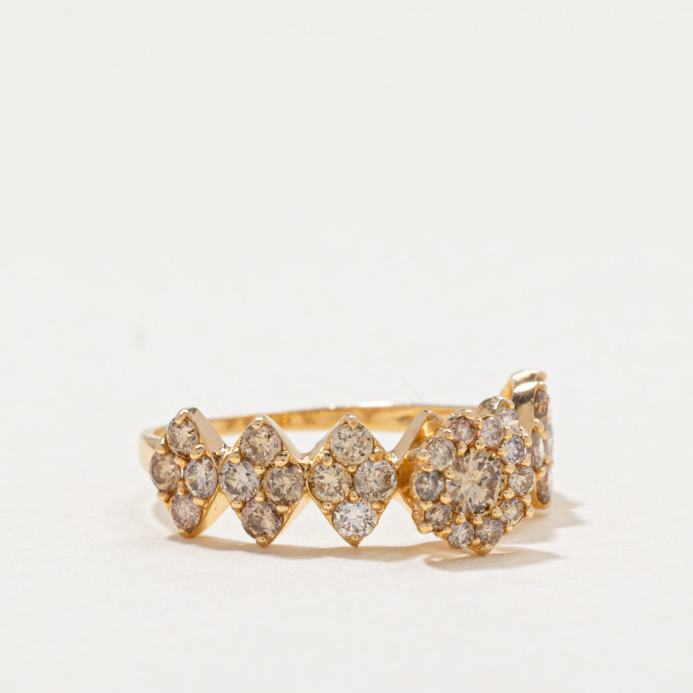 18k Multi Cluster Diamond Ring | 1.00ctw | SZ 6