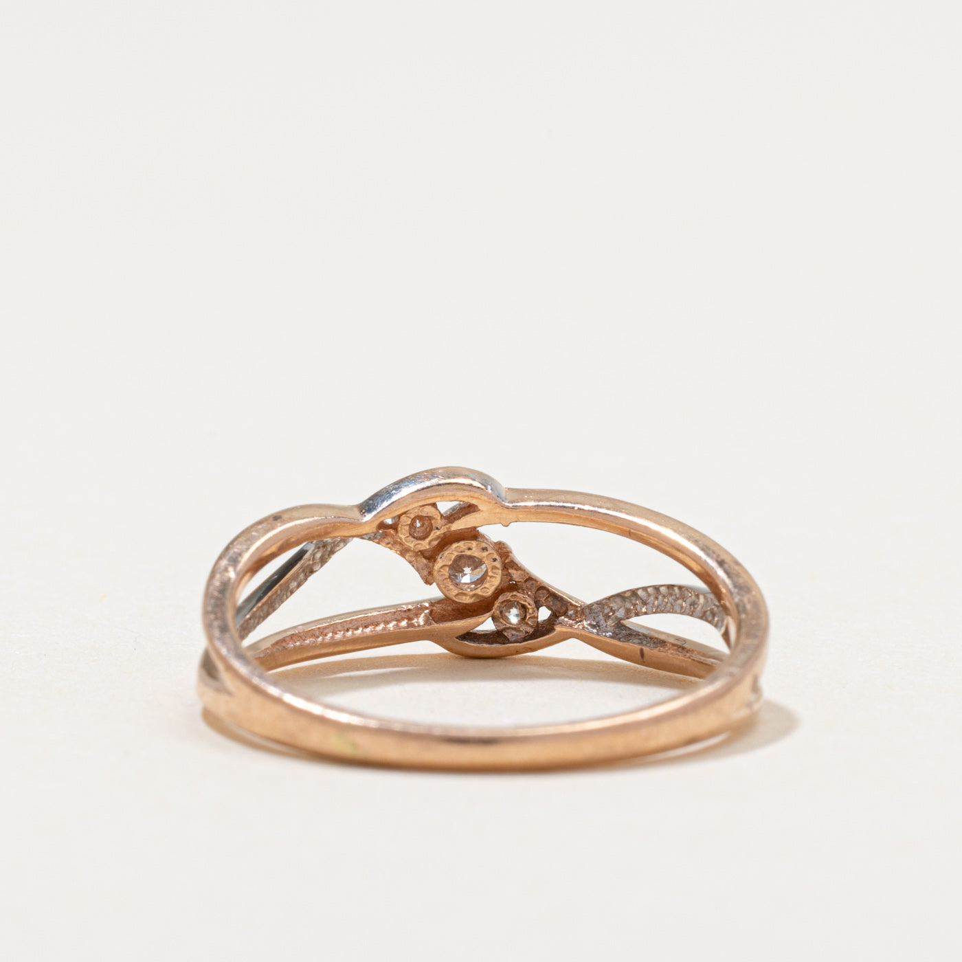 Diagonal Diamond Multi Cross Over Ring | 0.10ctw | SZ 6.75