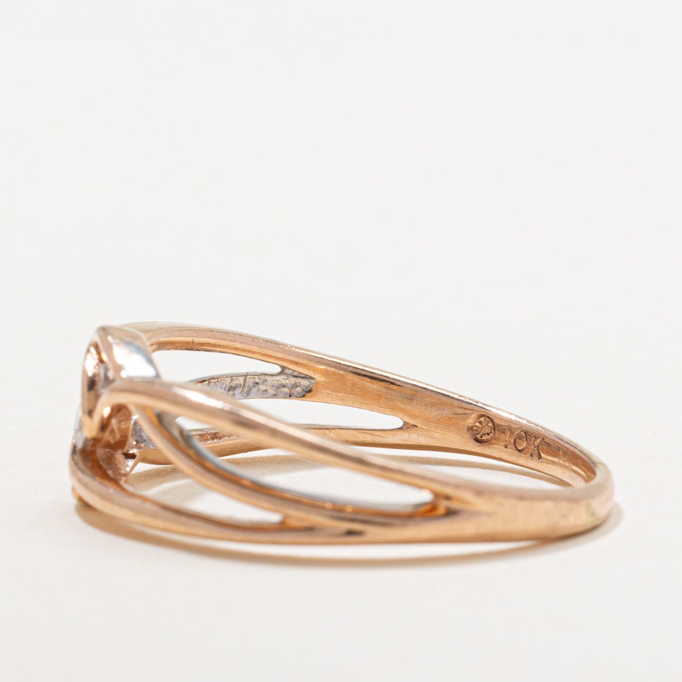 Diagonal Diamond Multi Cross Over Ring | 0.10ctw | SZ 6.75