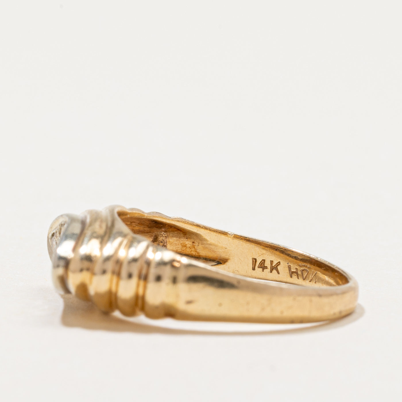 Diamond Marquise Cluster Grooved Ring | 0.12ctw | SZ 6
