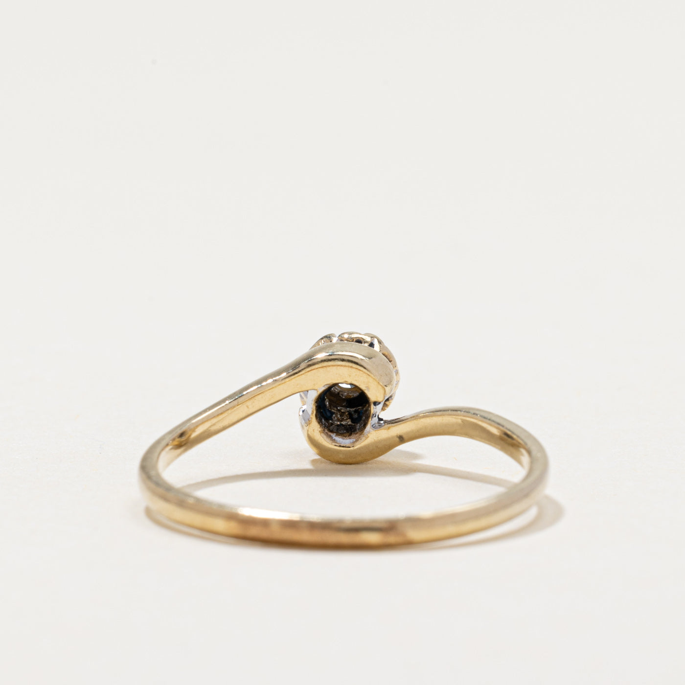 Solitaire Diamond Bypass Ring | 0.03ct | SZ 7.5