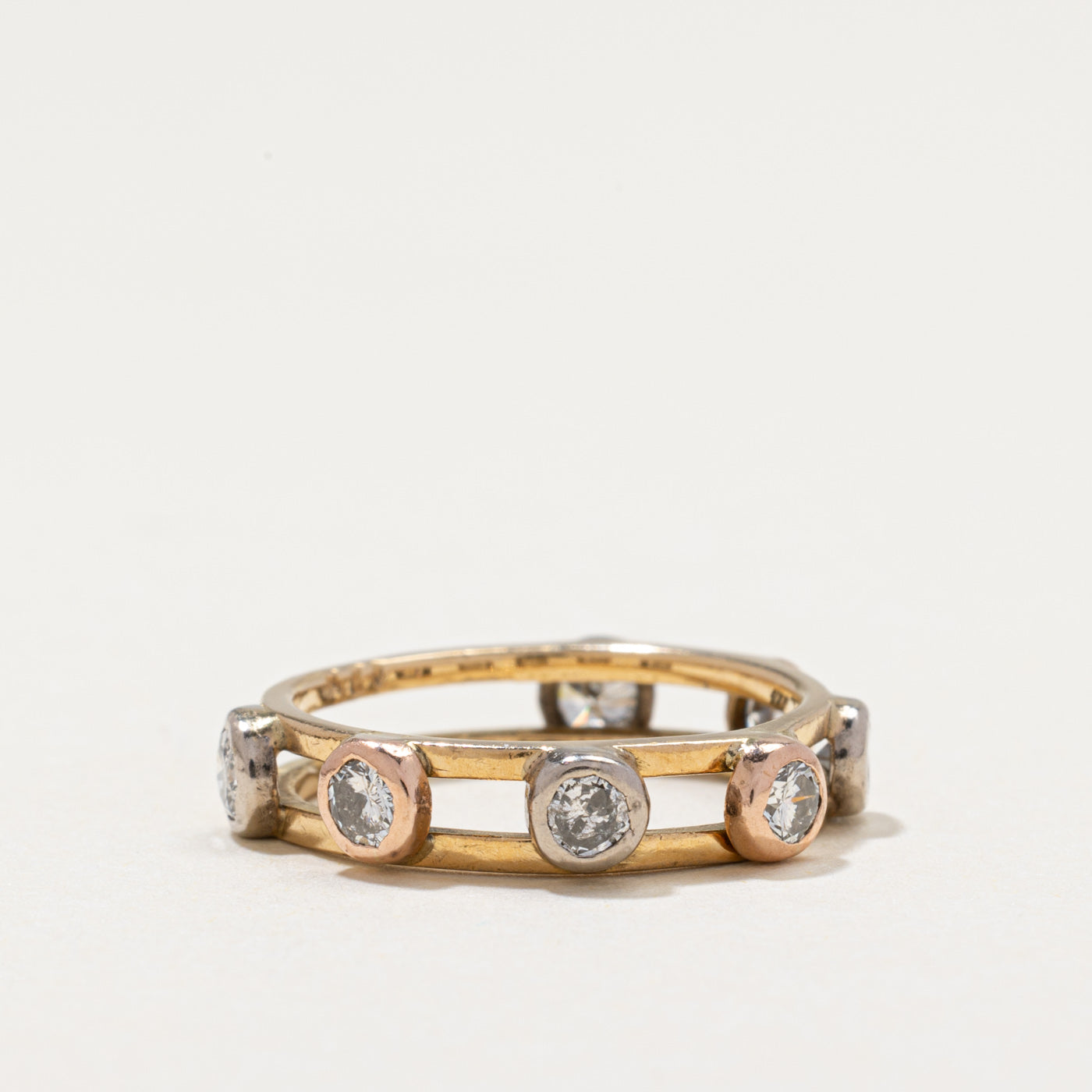 Semi Eternity Bezel Set Diamond Ring | 0.65ctw | SZ 5