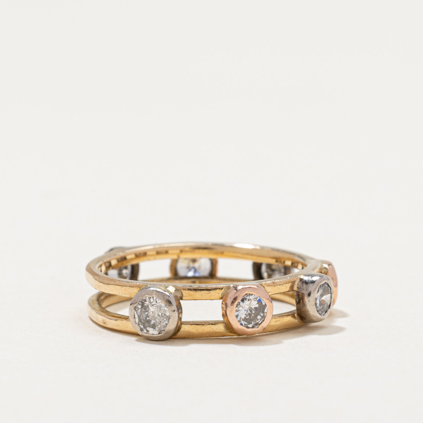 Semi Eternity Bezel Set Diamond Ring | 0.65ctw | SZ 5