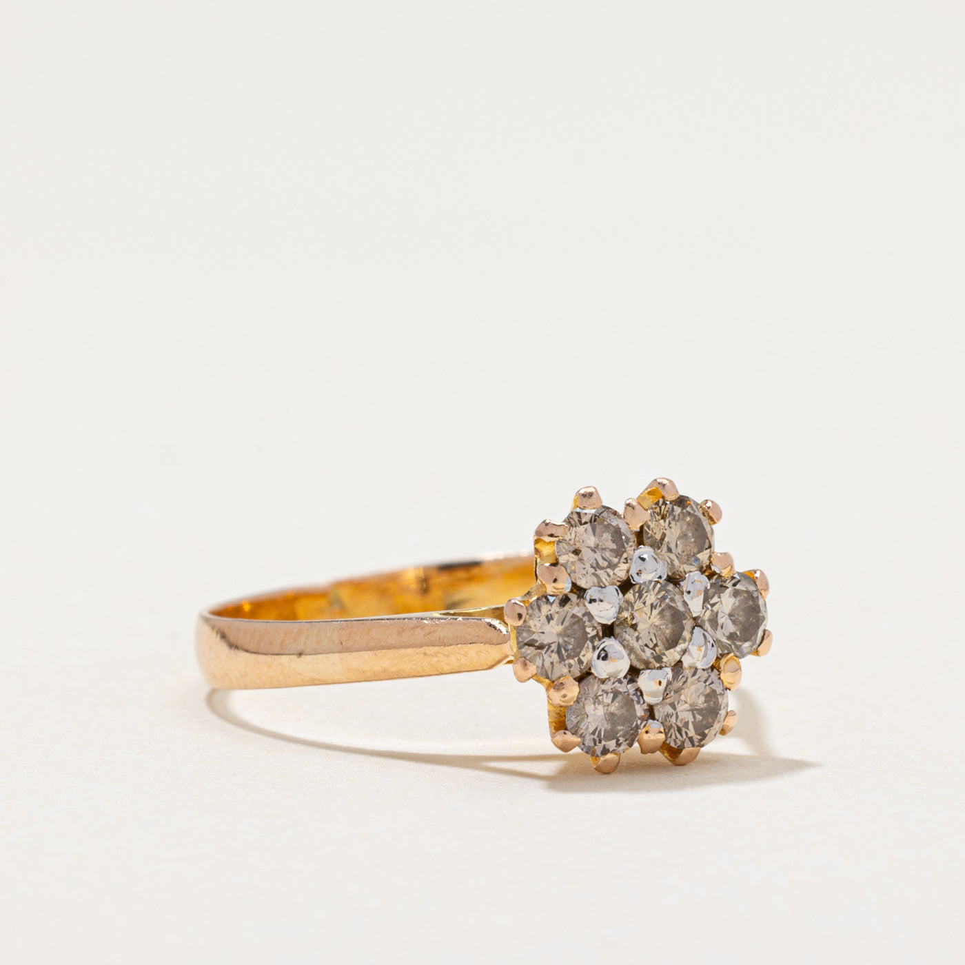 Diamond Cluster Petal Ring | 0.78ctw | SZ 7.5