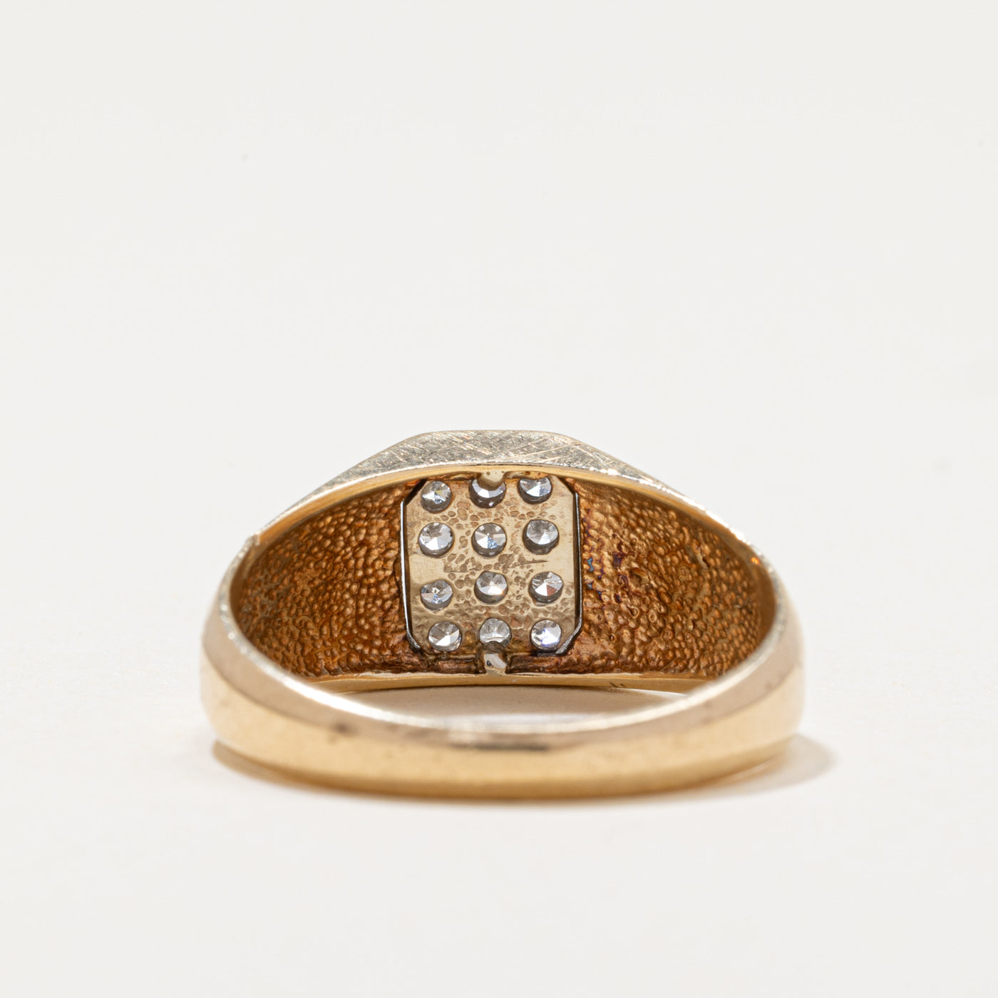 Diamond Cluster Signet Ring | 0.18ctw | SZ 9.25