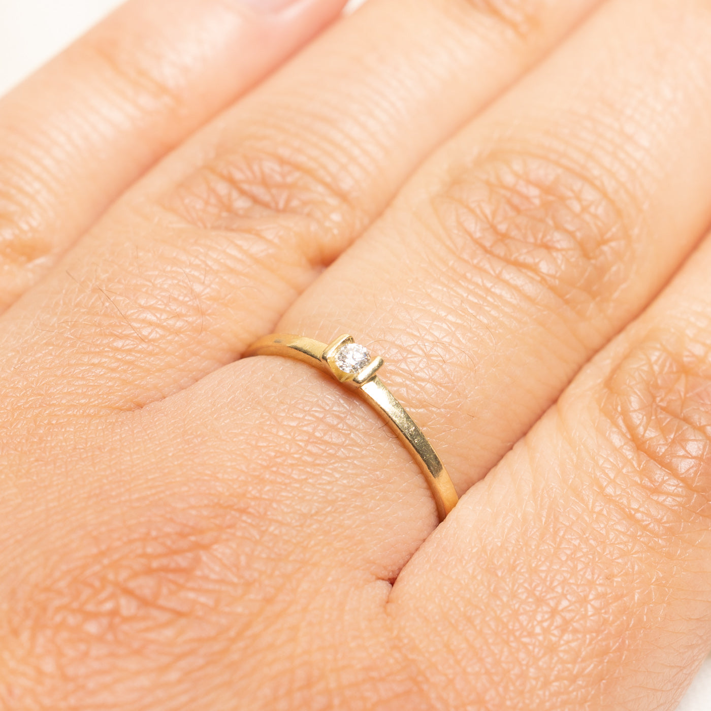 Tension Set Diamond Petite Ring | 0.07ct | SZ 7.5