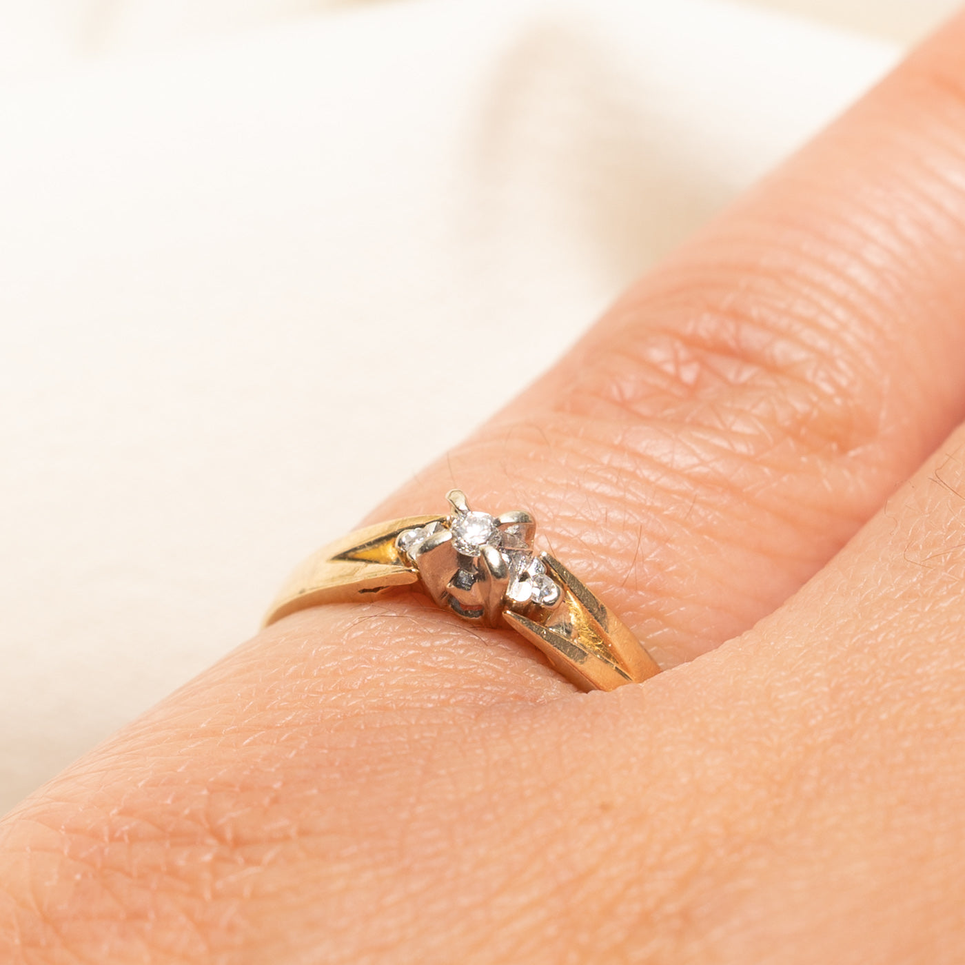 Three Stone Diamond Ring | 0.05ctw | SZ 4.75