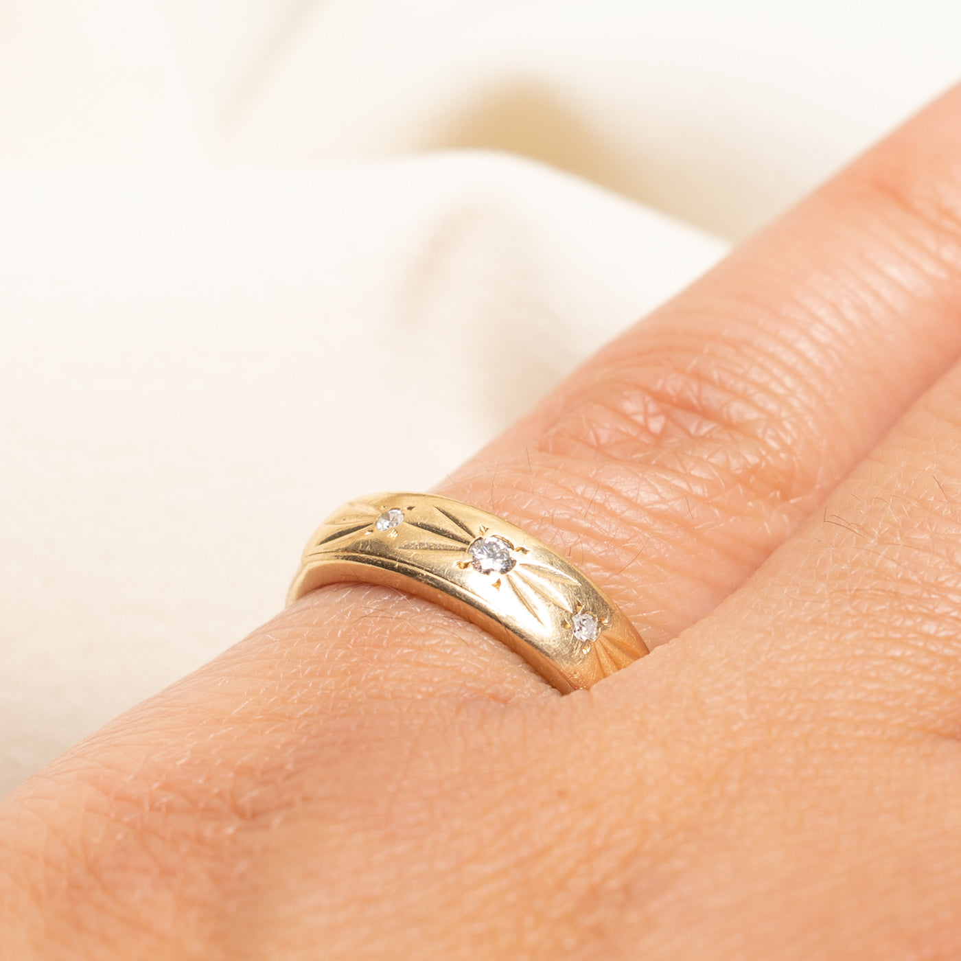 Three Stone Diamond Band | 0.06ctw | SZ 5.75