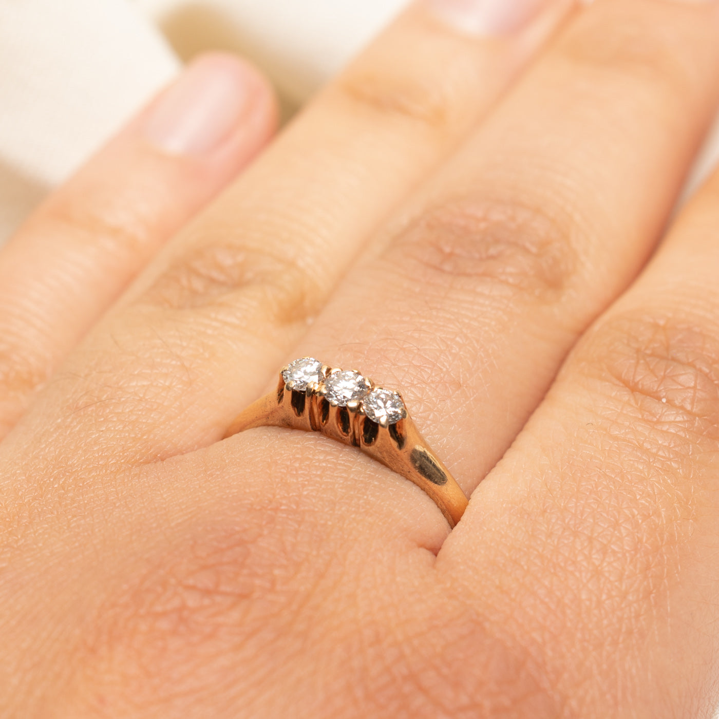 Three Stone Diamond Ring | 0.35ctw | SZ 8.75