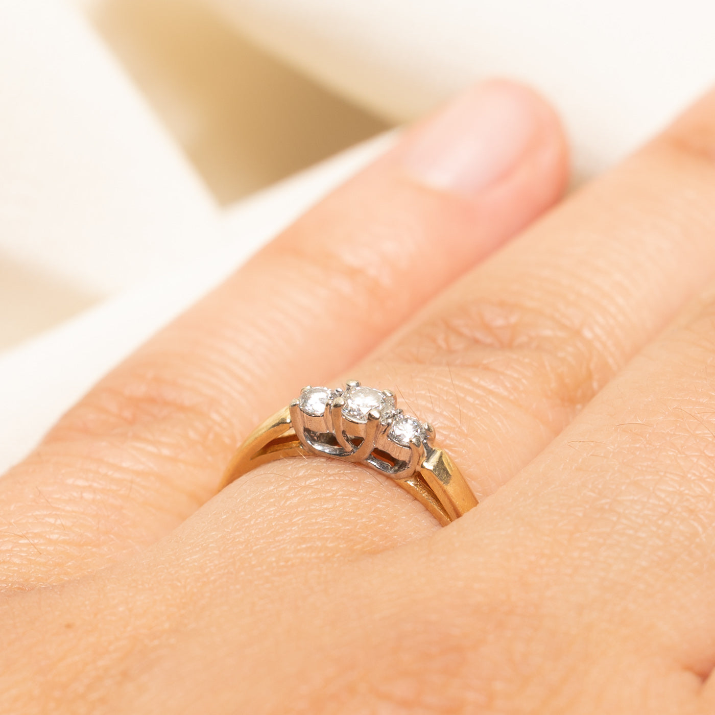 Three Stone Diamond Ring | 0.22ctw | SZ 6.5