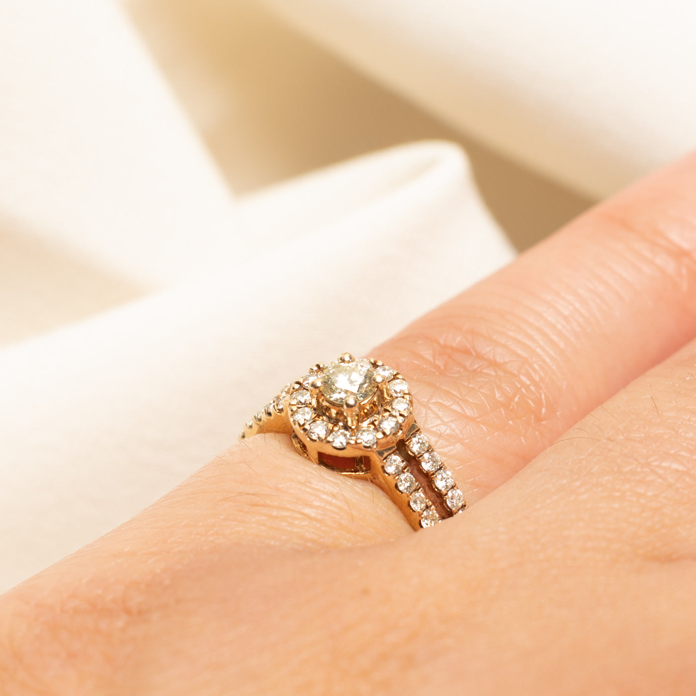 Diamond Halo Ring | 0.52ctw | SZ 4