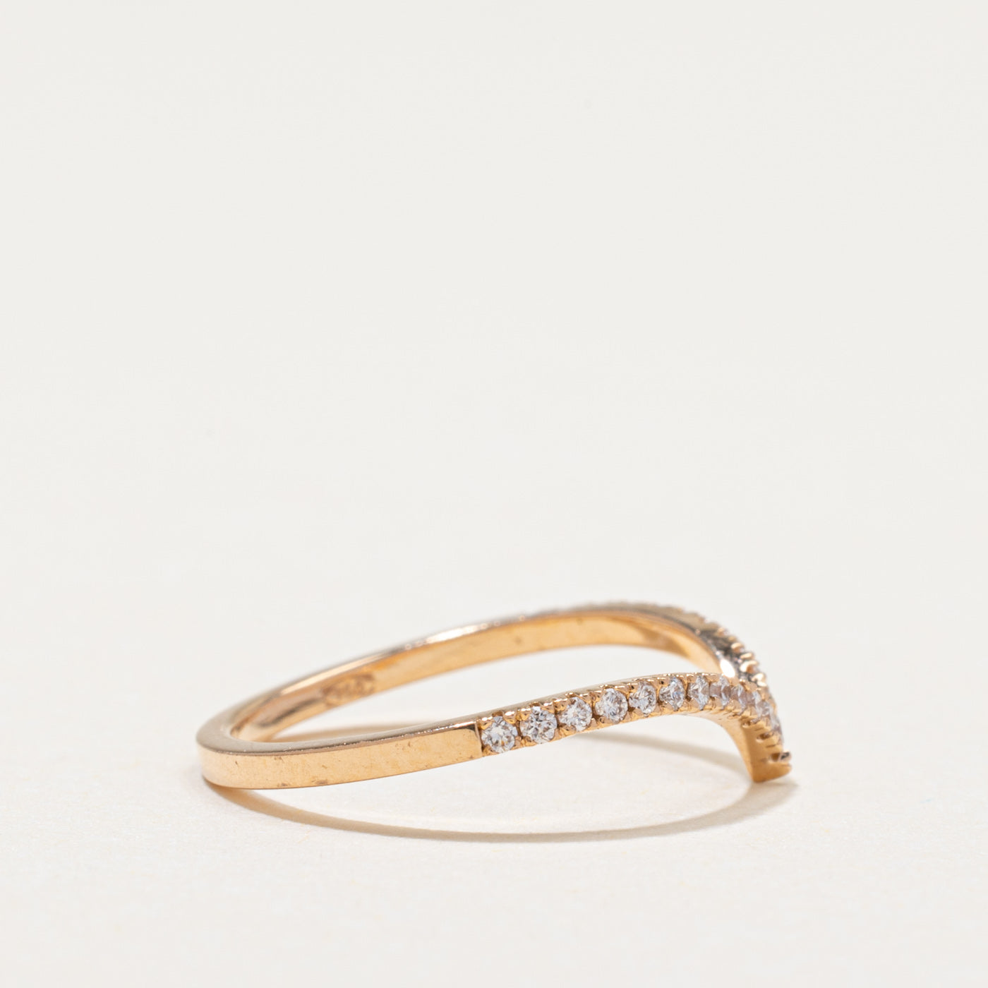 Semi Eternity Diamond Chevron Ring | 0.08ctw | SZ 3.25