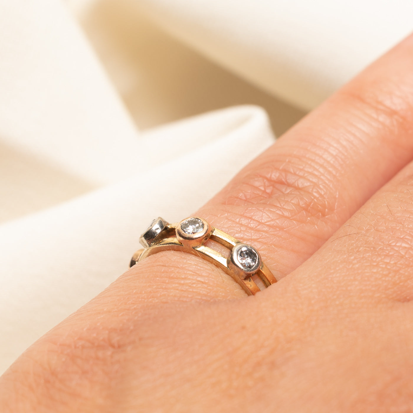 Semi Eternity Bezel Set Diamond Ring | 0.65ctw | SZ 5