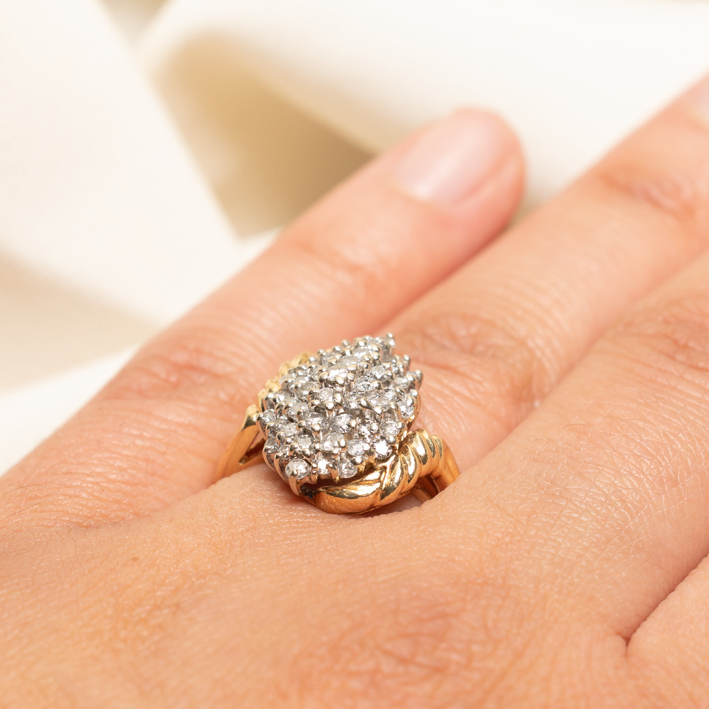 Diamond Cluster Cocktail Ring | 1.00ctw | SZ 6.5