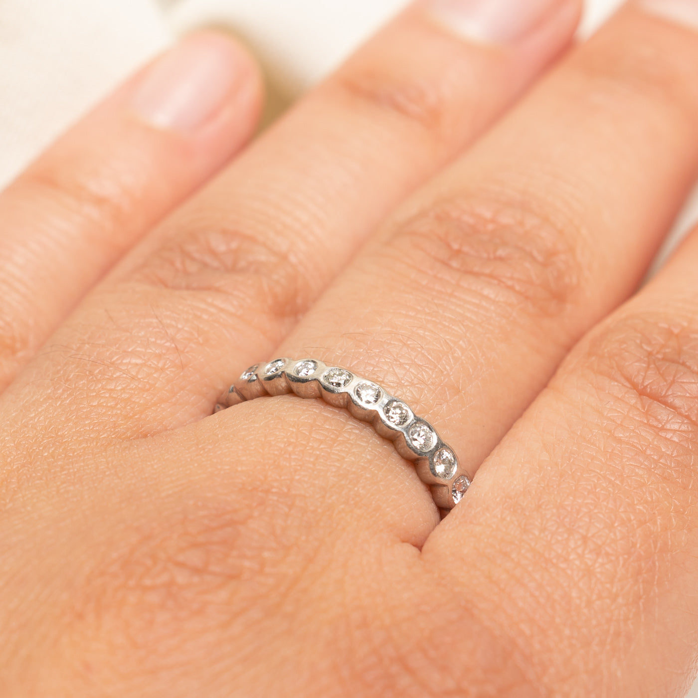 Eternity Bezel Set Diamond Band | 1.18ctw | SZ 8.25