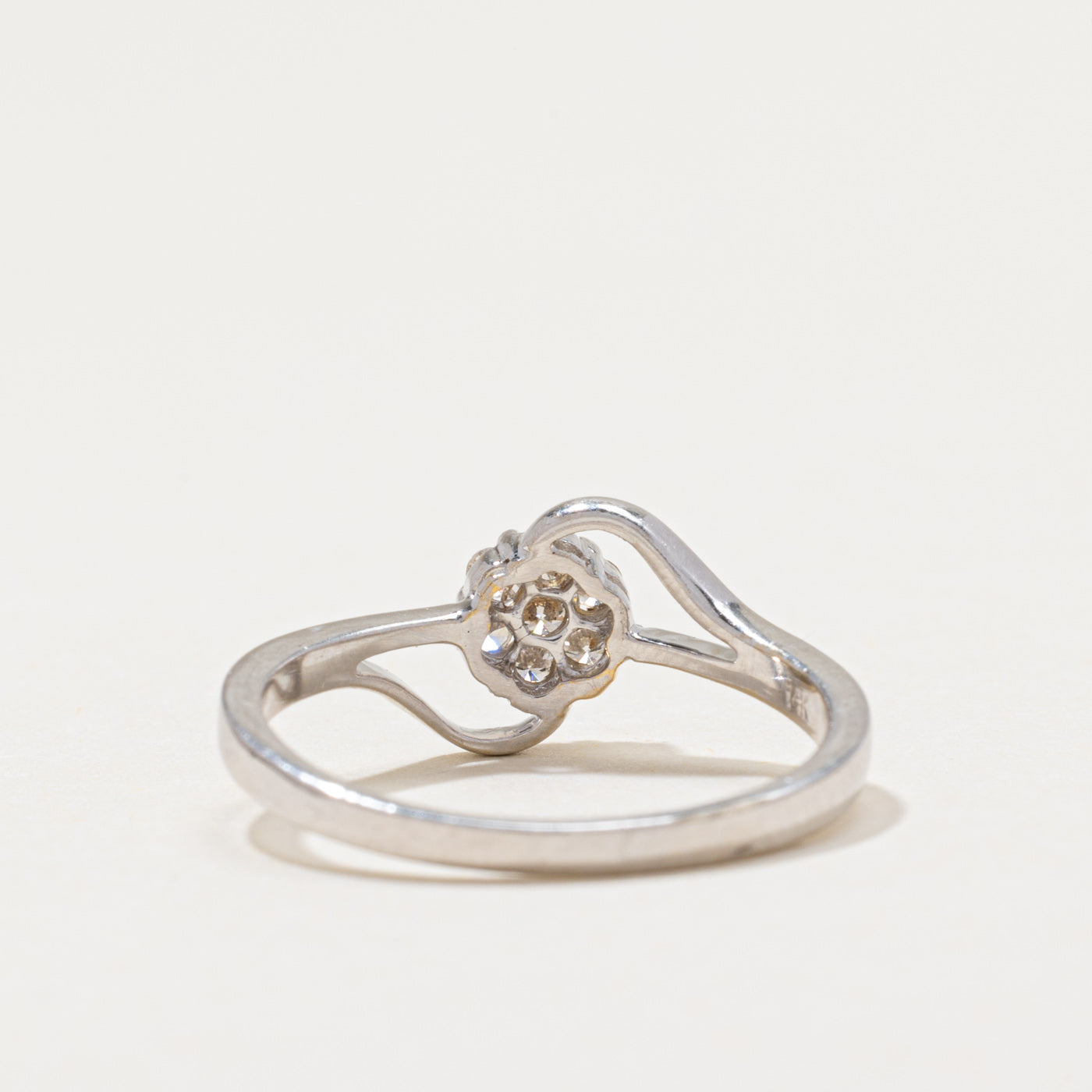 Diamond Cluster Wavy Bypass Ring | 0.20ctw | SZ 6.75