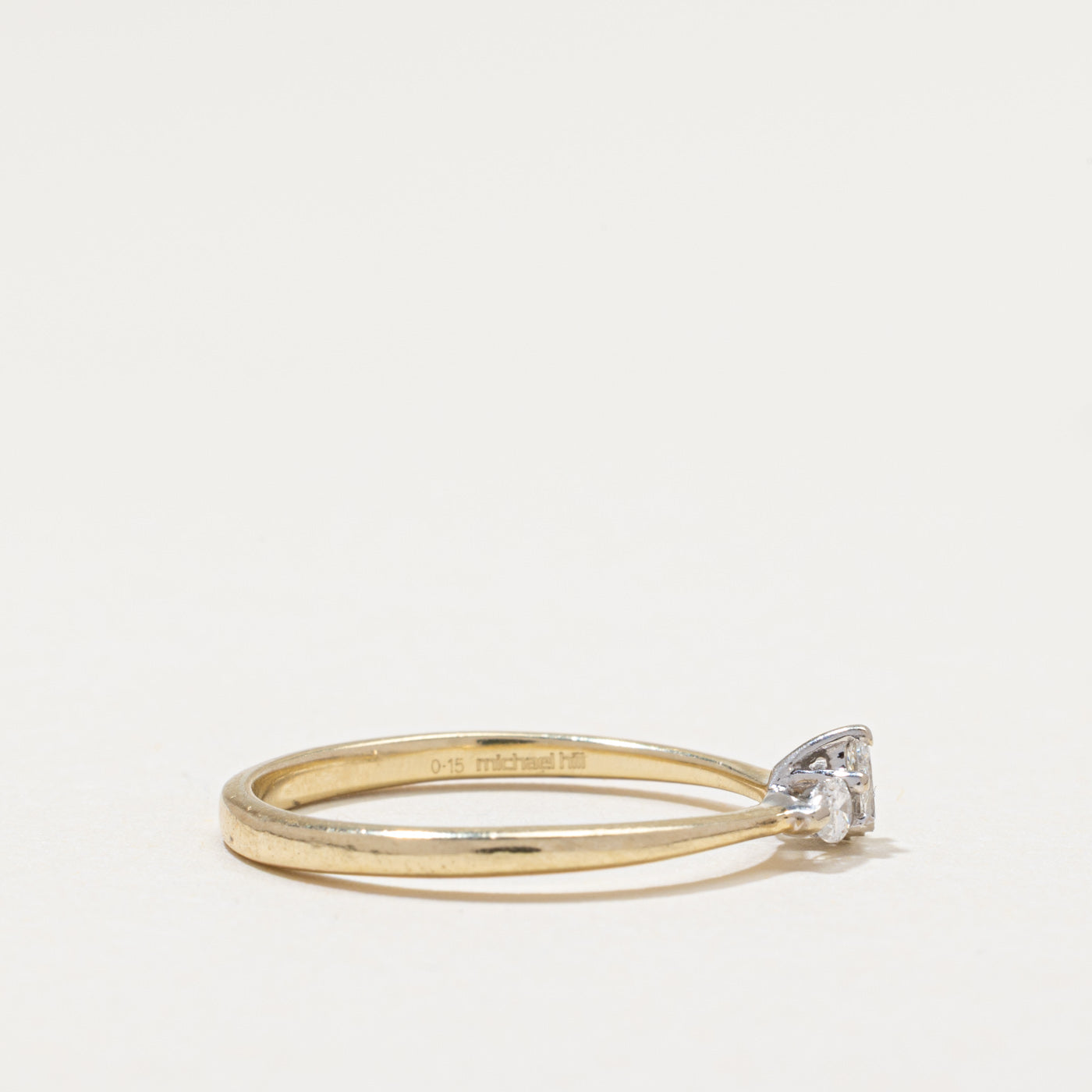 Three Stone Pear Cut Diamond Ring | 0.15ctw | SZ 7.25