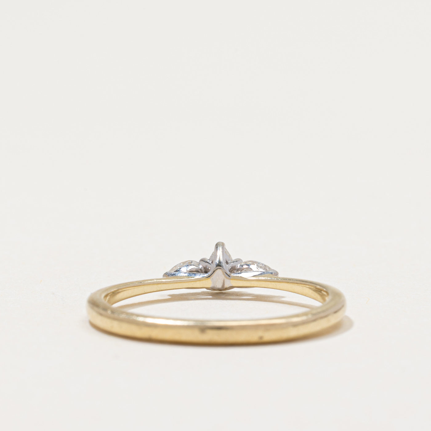 Three Stone Pear Cut Diamond Ring | 0.15ctw | SZ 7.25