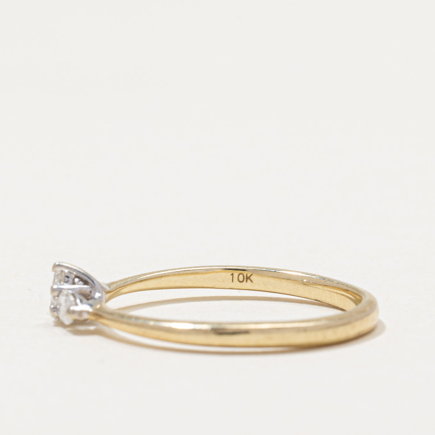 Three Stone Pear Cut Diamond Ring | 0.15ctw | SZ 7.25