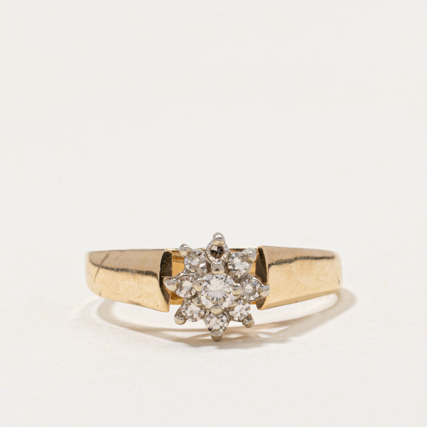 Diamond Petal Cluster Ring | 0.18ctw | SZ 6.5