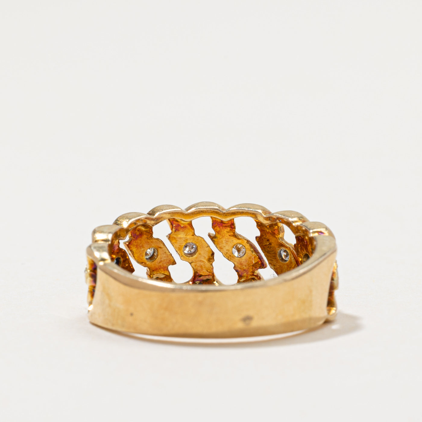 Semi Eternity Openwork Diamond Band | 0.10ctw | SZ 6.75