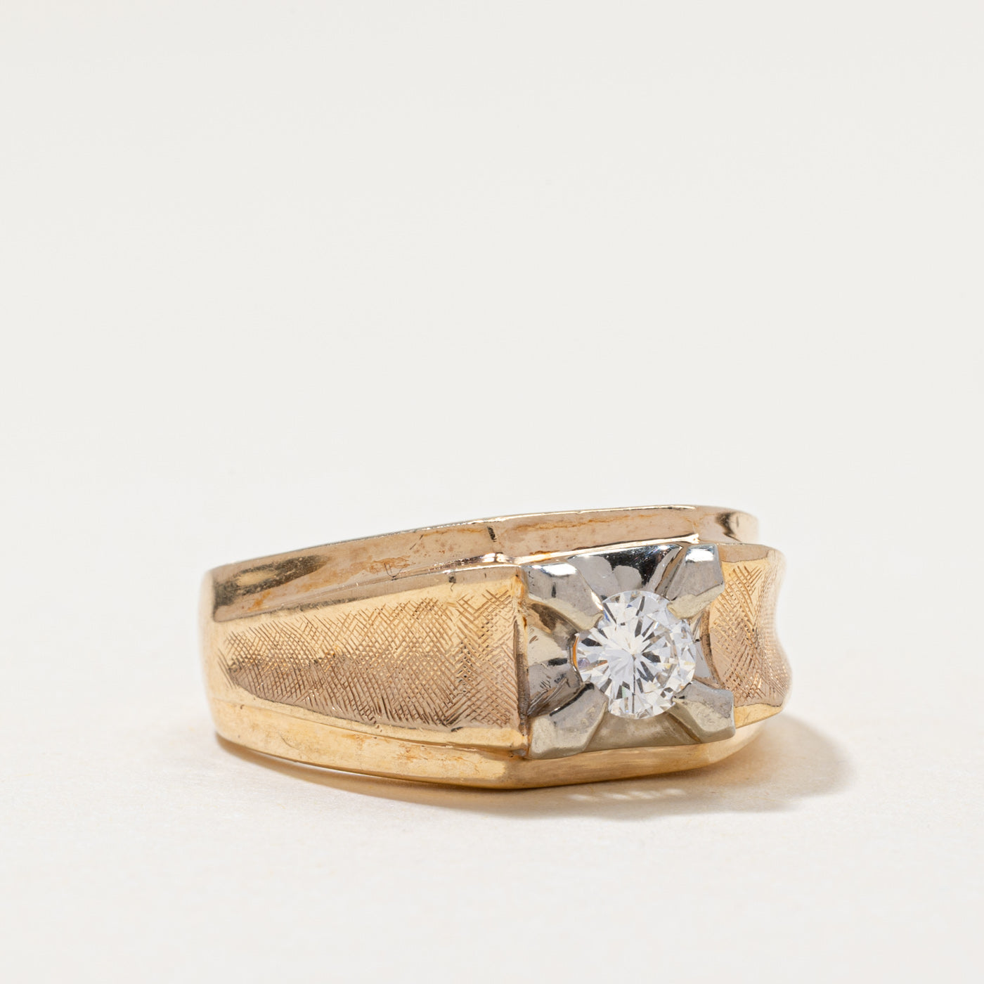 Solitaire Diamond Chunky Ring | 0.30ct | SZ 9.5