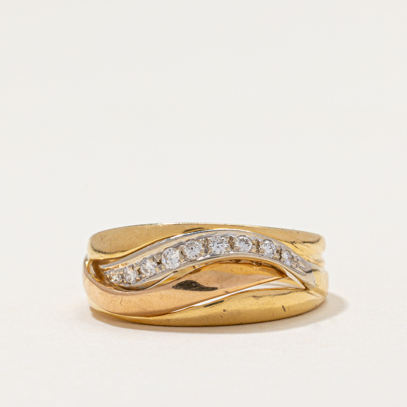 Diamond Wave Twisted Ring | 0.13ctw | SZ 6.5