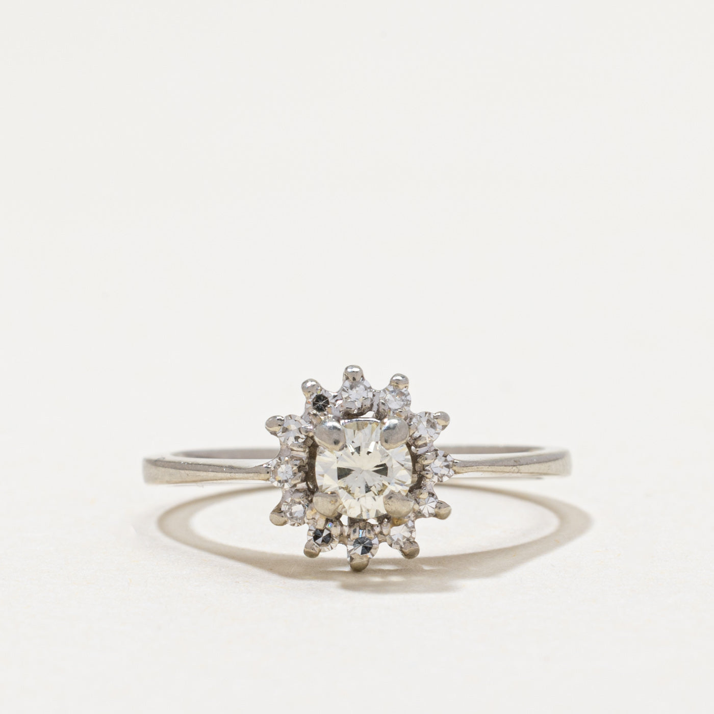 Diamond Petal Engagement Ring | 0.37ctw | SZ 5