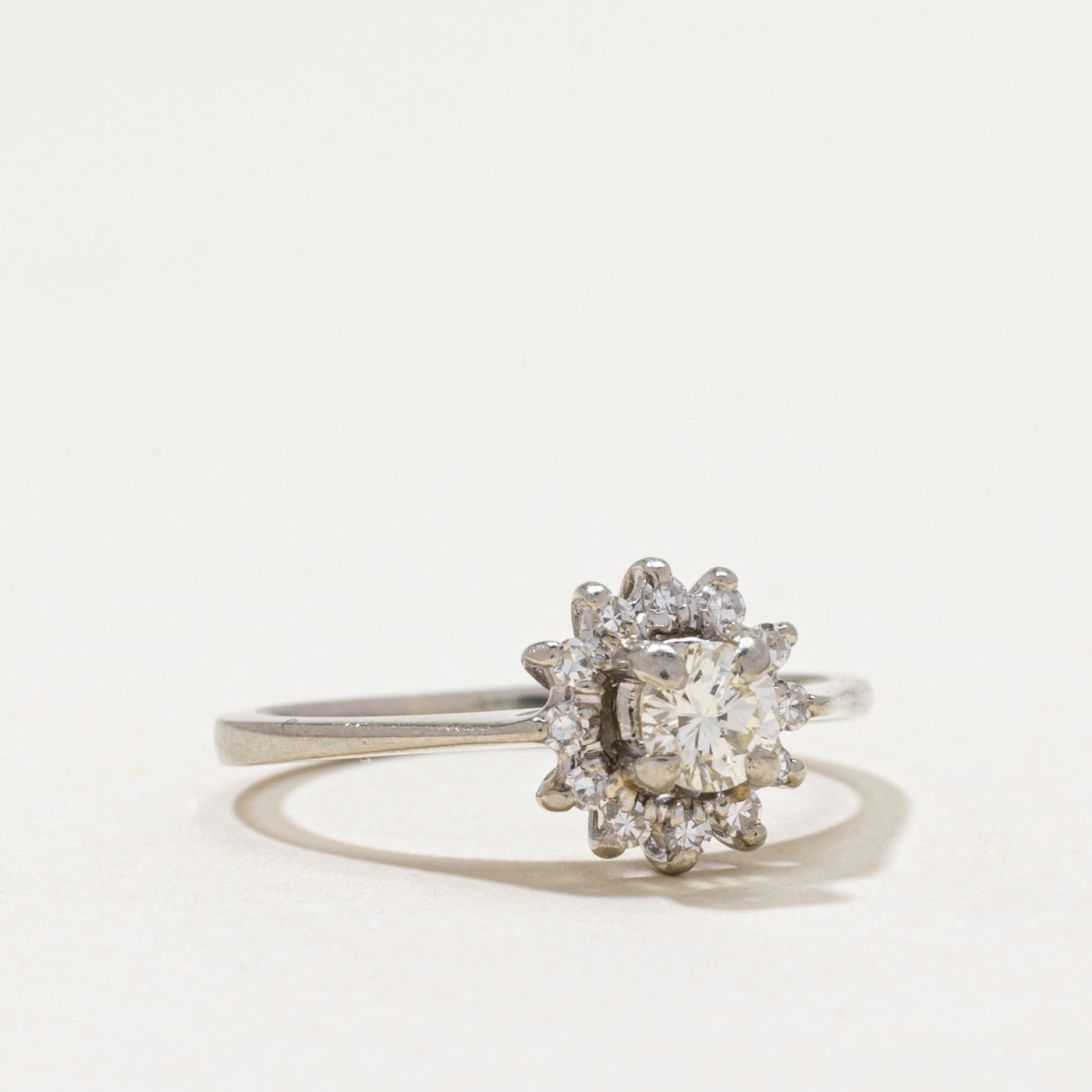 Diamond Petal Engagement Ring | 0.37ctw | SZ 5