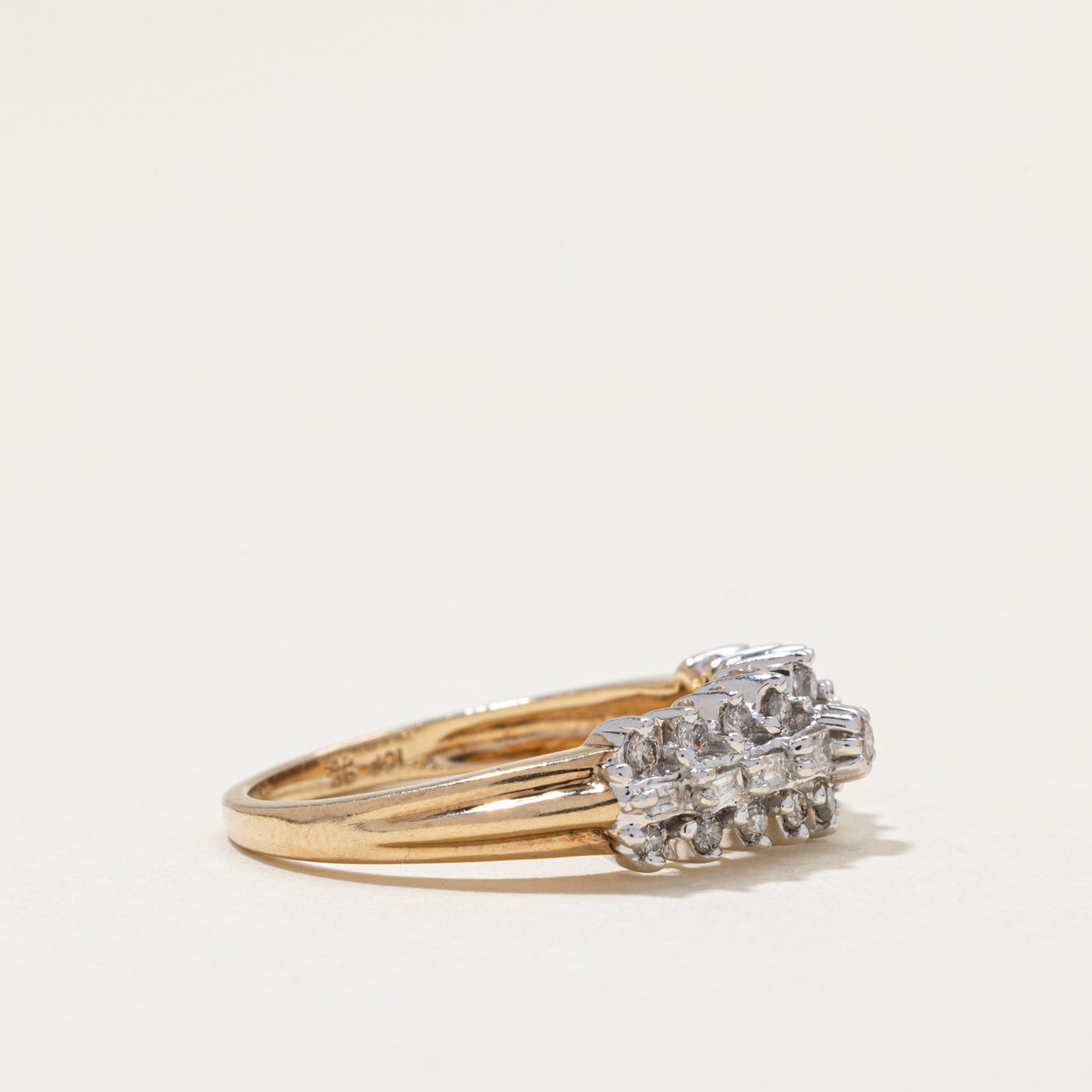Multi Row Diamond Cluster Ring | 0.35ctw | SZ 7