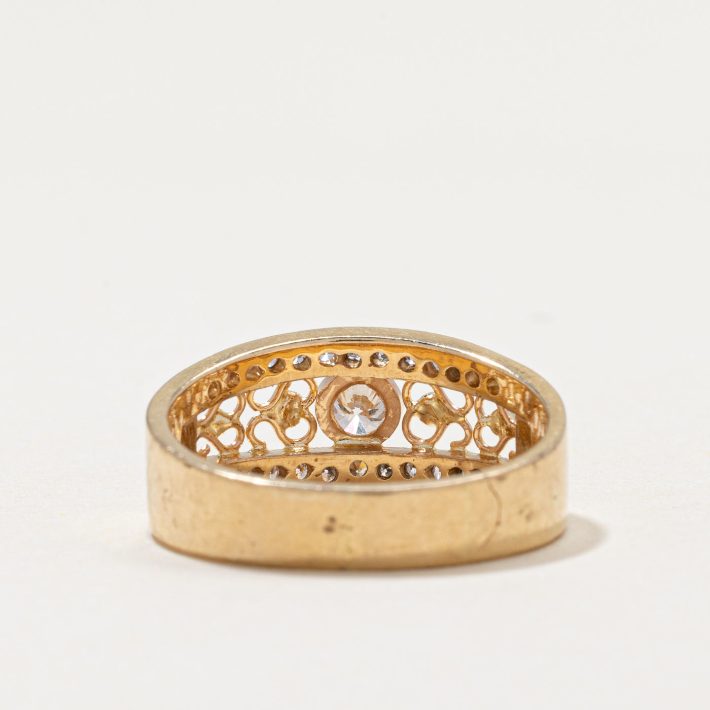 Bezel Set Diamond Openwork Ring | 0.40ctw | SZ 4.75