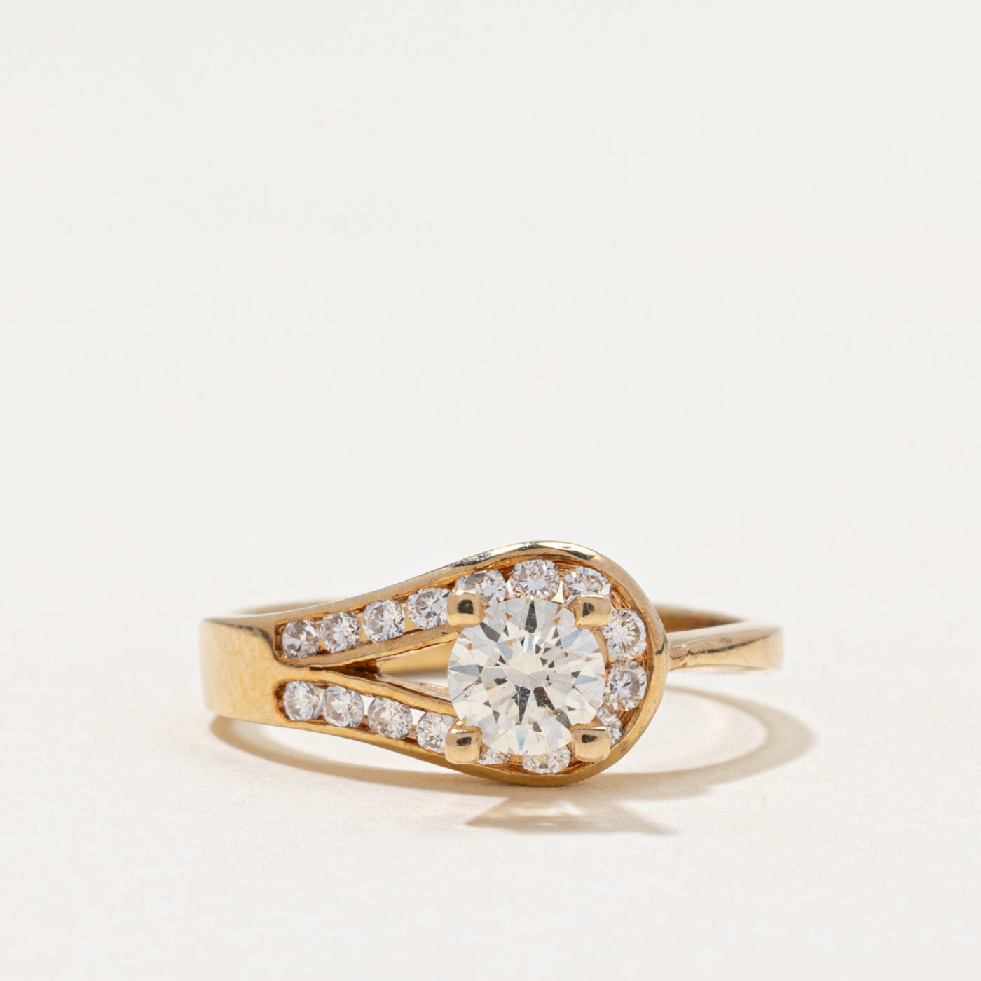 High Set Diamond Buckle Ring | 0.59ctw | SZ 4.5