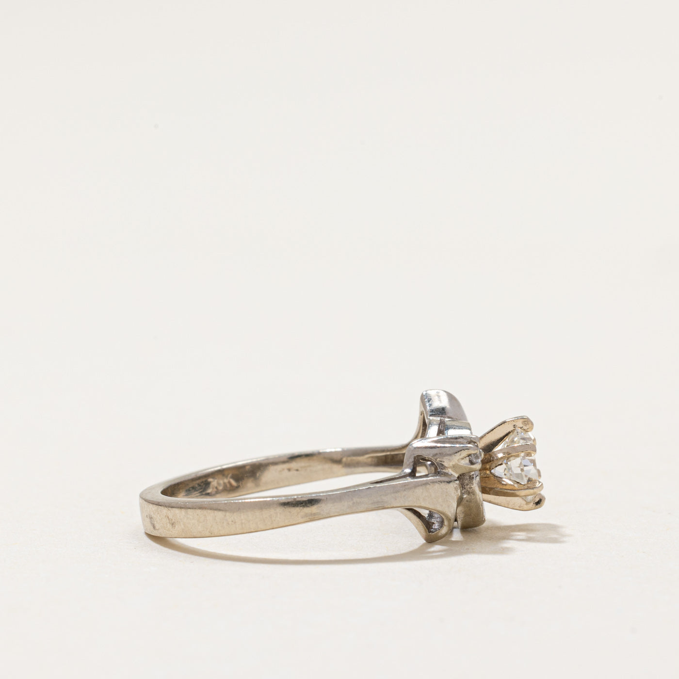 High Set Diamond Bypass Ring | 0.32ctw | SZ 4.75