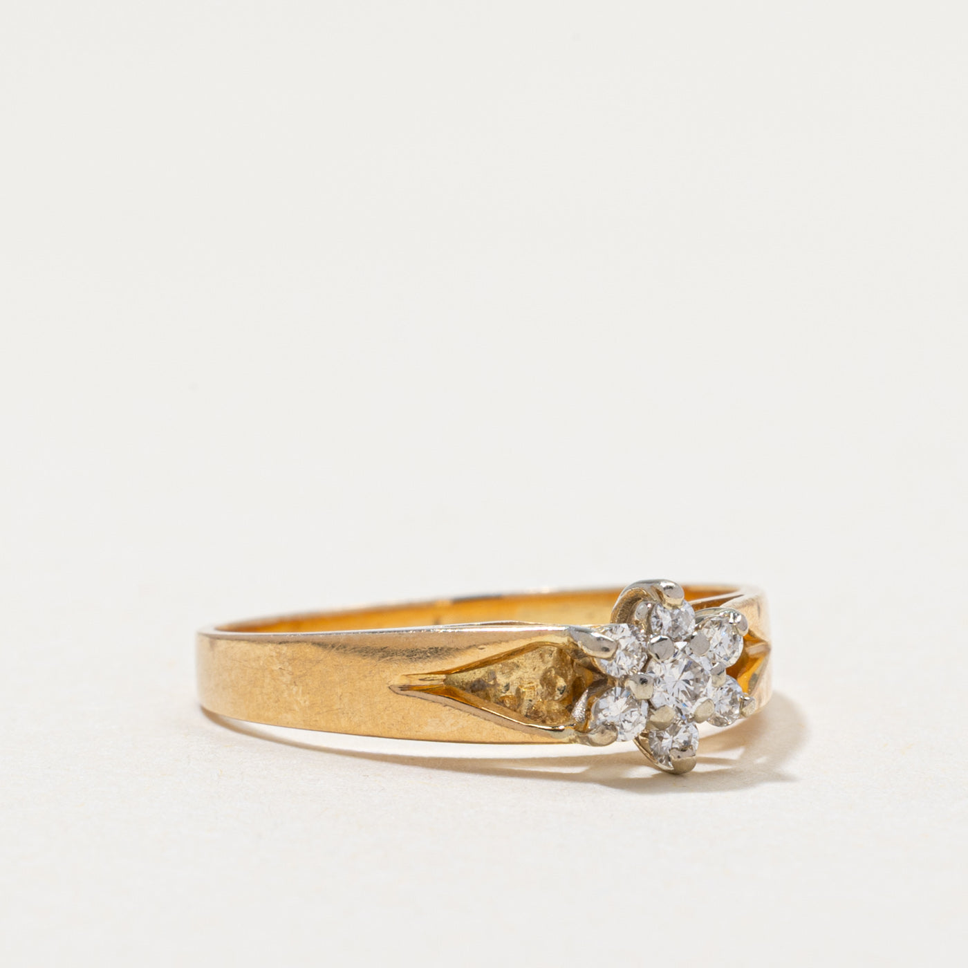 Diamond Petal Cathedral Ring | 0.13ctw | SZ 6.25