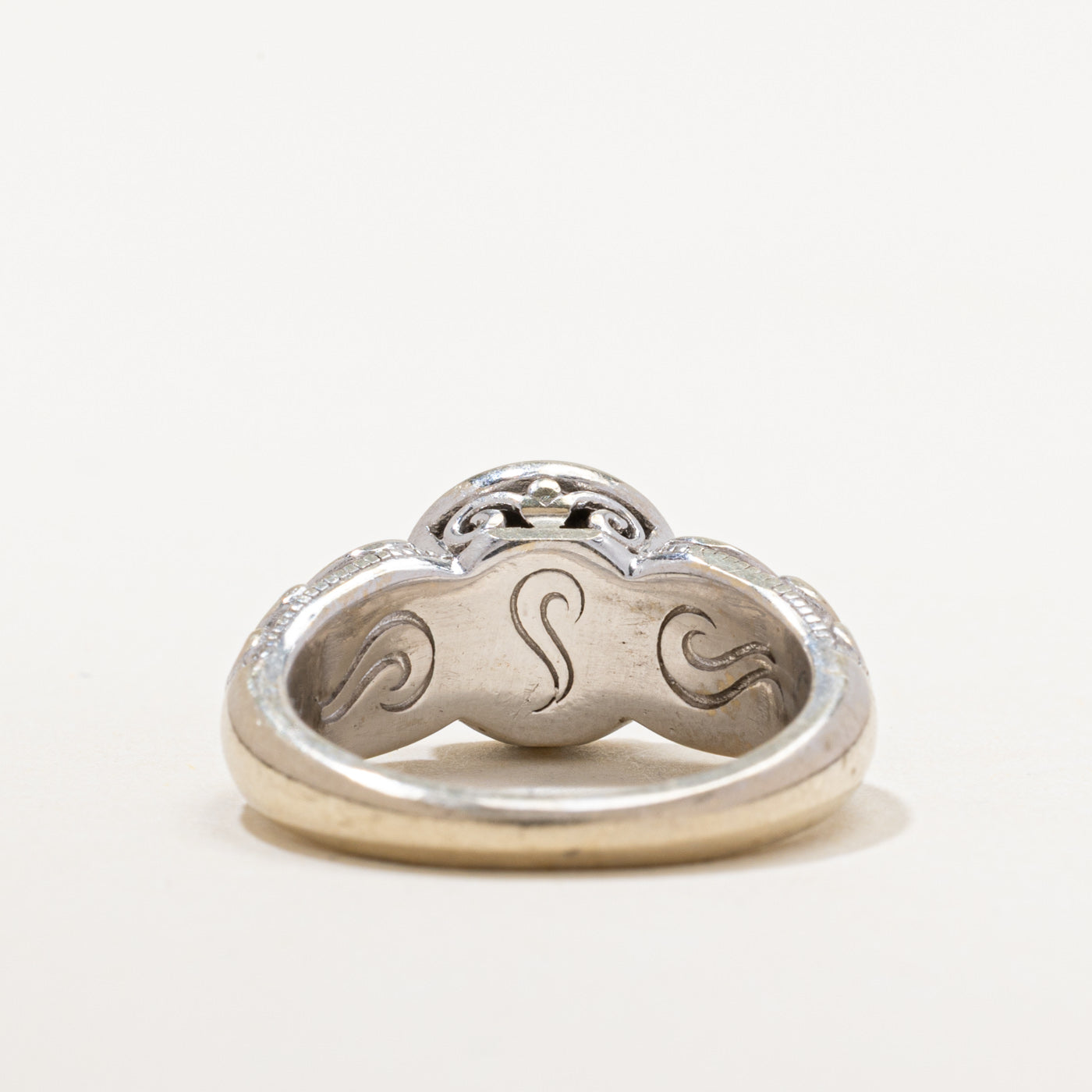 14k Diamond Halo Scrollwork Ring | 0.47ctw | SZ 4.5
