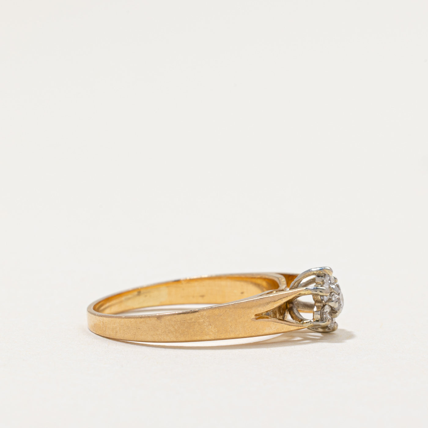 Diamond Petal Cathedral Ring | 0.13ctw | SZ 6.25