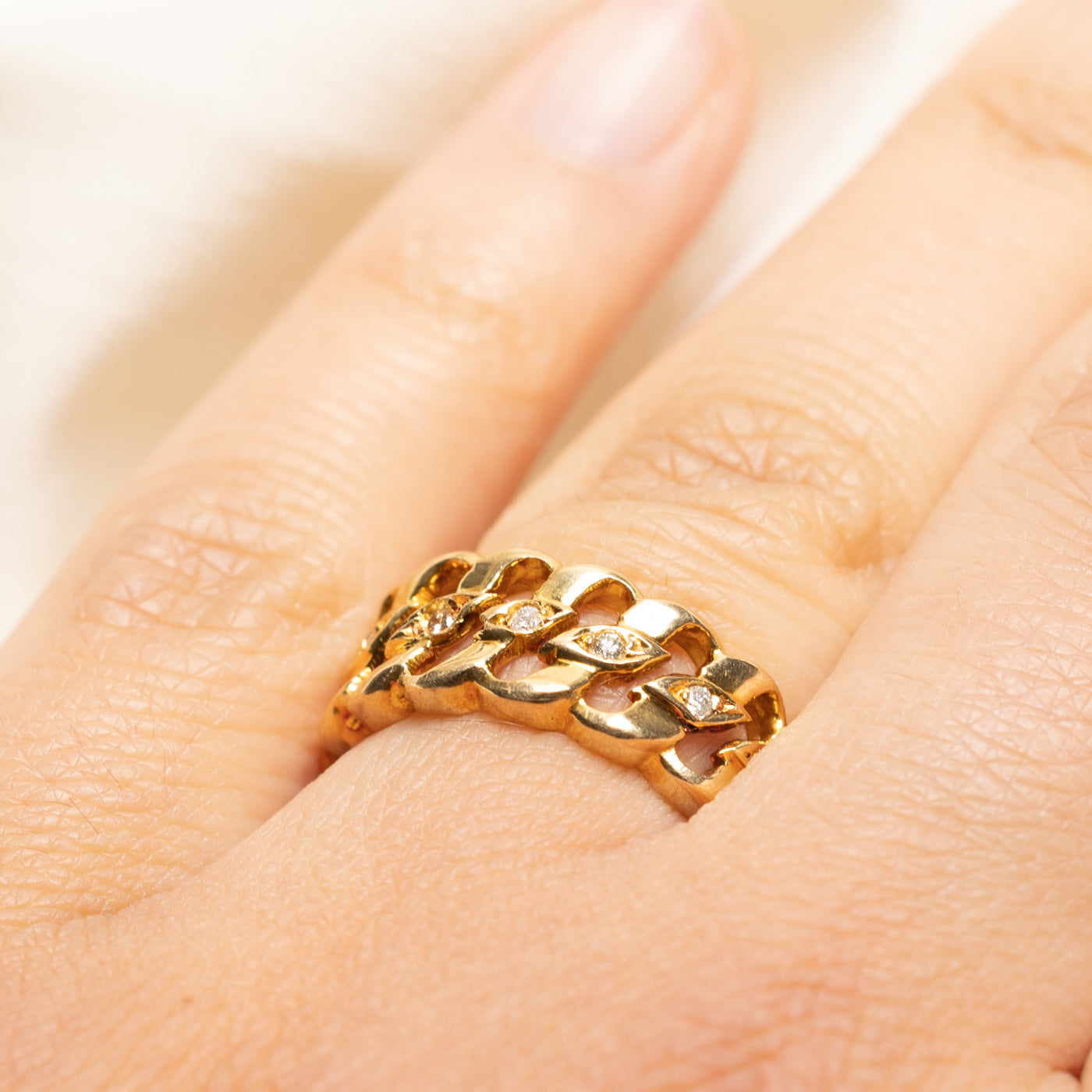 Semi Eternity Openwork Diamond Band | 0.10ctw | SZ 6.75