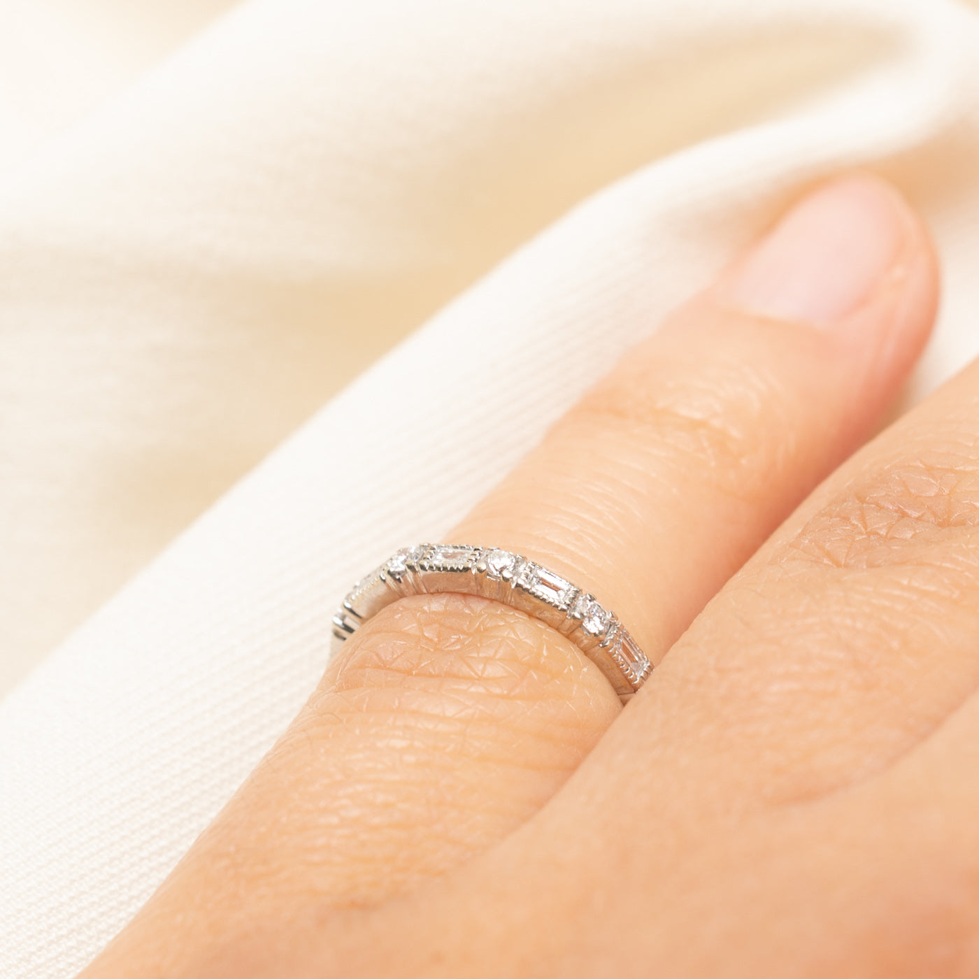 'Michael Hill' Semi Eternity Multi Cut Diamond Band | 0.20ctw | SZ 3.25