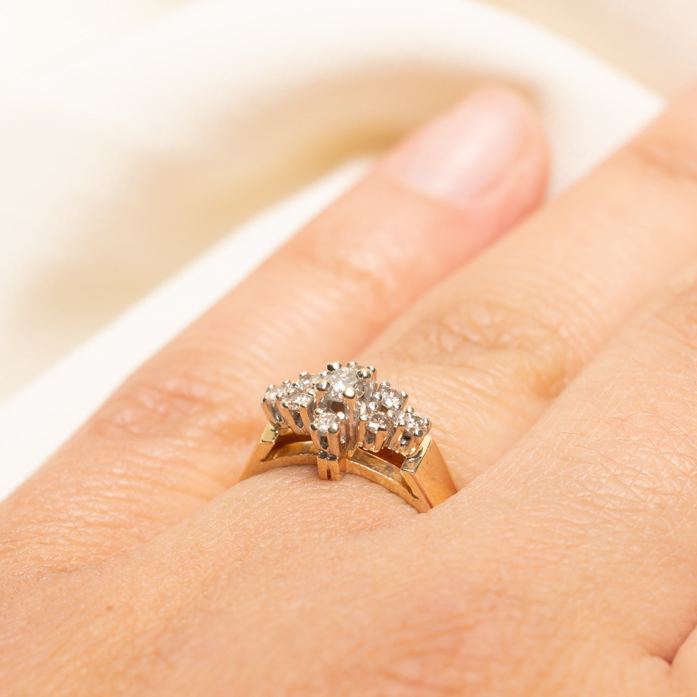 Diamond Cluster Cocktail Ring | 0.31ctw | SZ 6.25