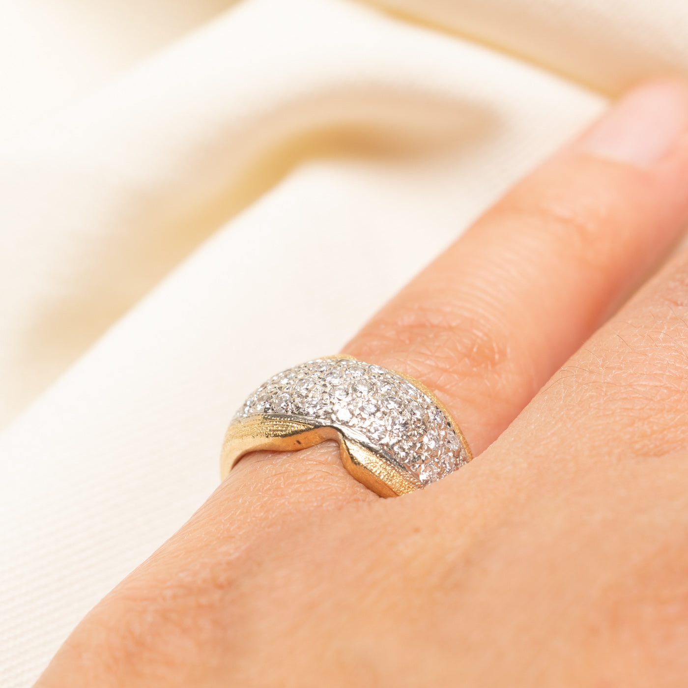 Pavé Set Diamond Chunky Cocktail Ring | 0.60ctw | SZ 5.5