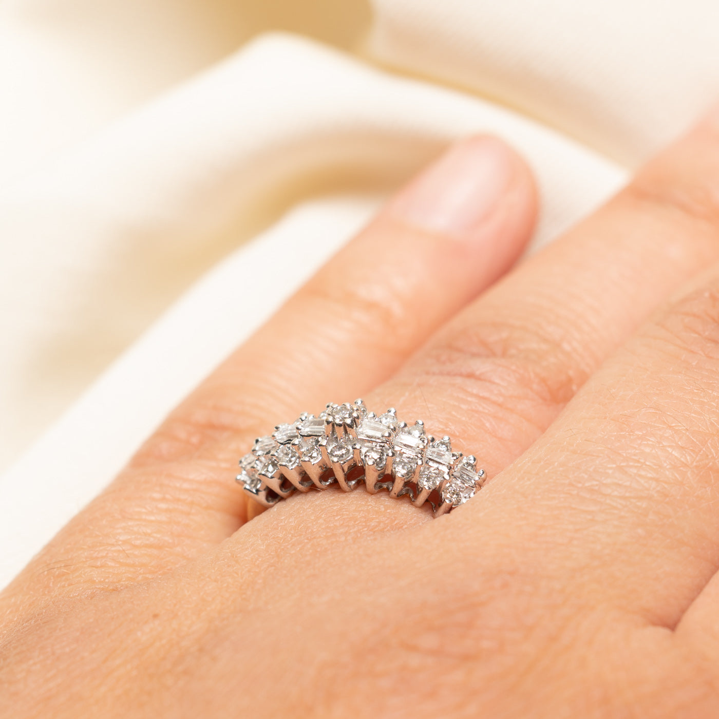 Multi Row Diamond Cluster Ring | 0.35ctw | SZ 7