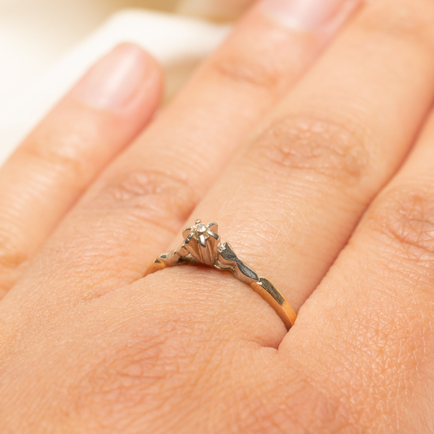 Solitaire Diamond Petite Ring | 0.05ct | SZ 8.75