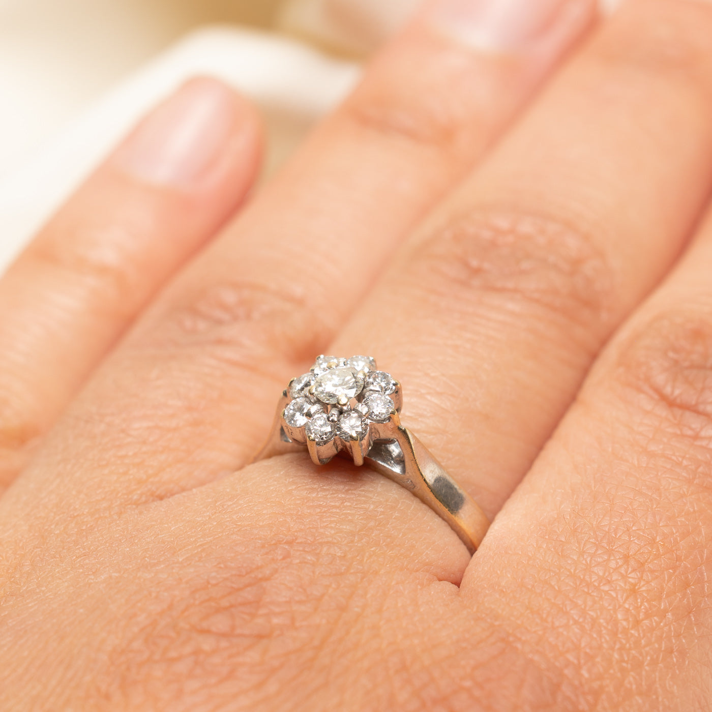 Diamond Petal Ring | 0.50ctw | SZ 8.25