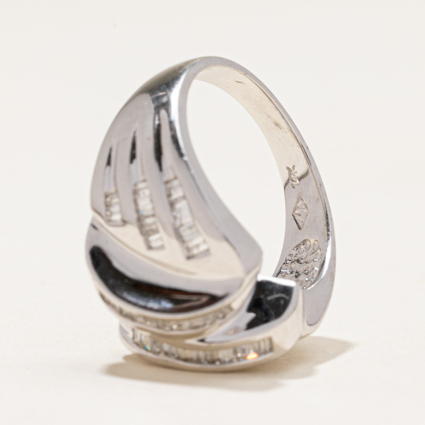14k Channel Set Baguette Cut Diamond Cocktail Ring | 0.40ctw | SZ 6.75