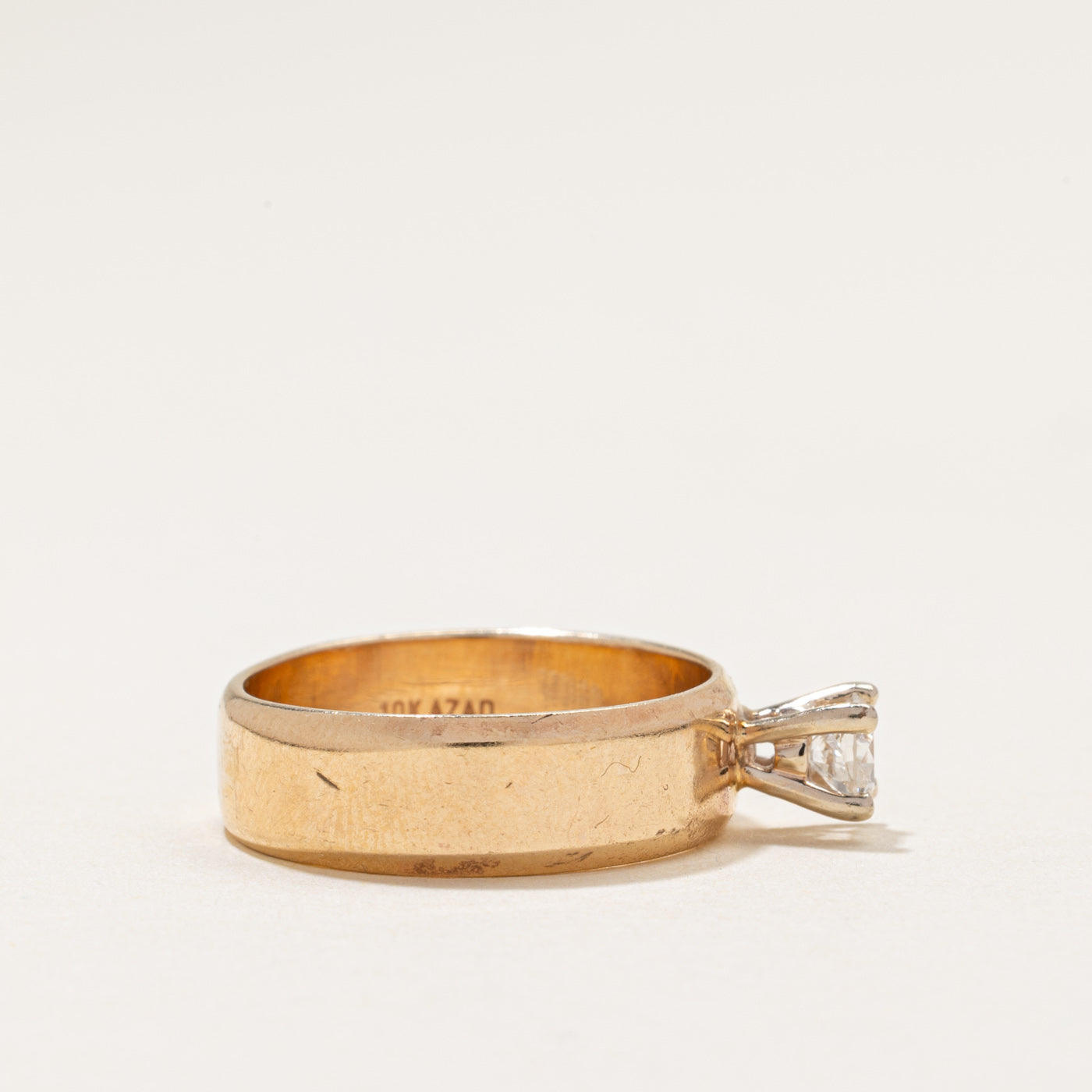 High Set Solitaire Diamond Ring | 0.33ct | SZ 7
