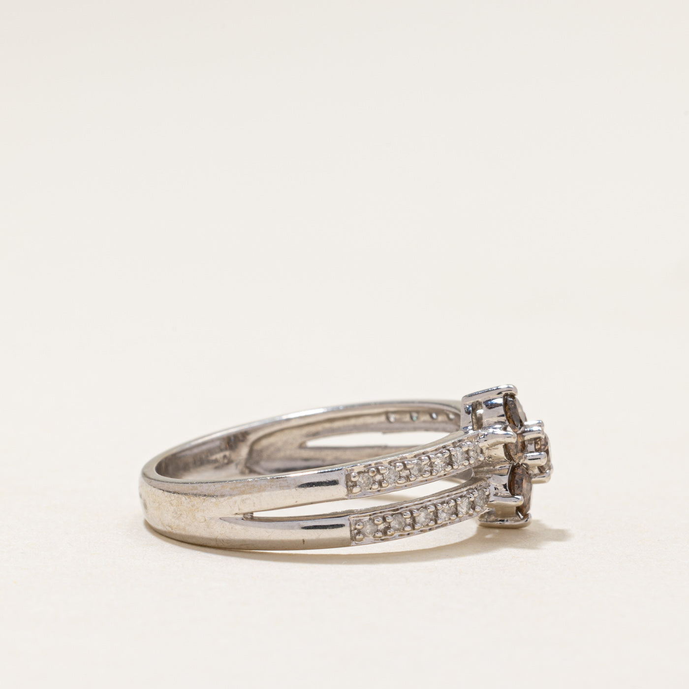 Brown Diamond Flower Ring | 0.51ctw | SZ 8