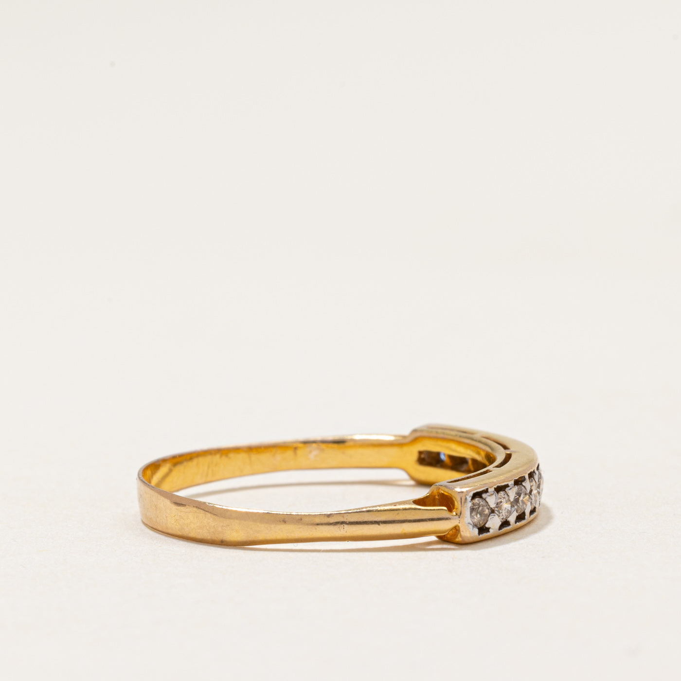 17k Semi Eternity Diamond Ring | 0.22ctw | SZ 6.75