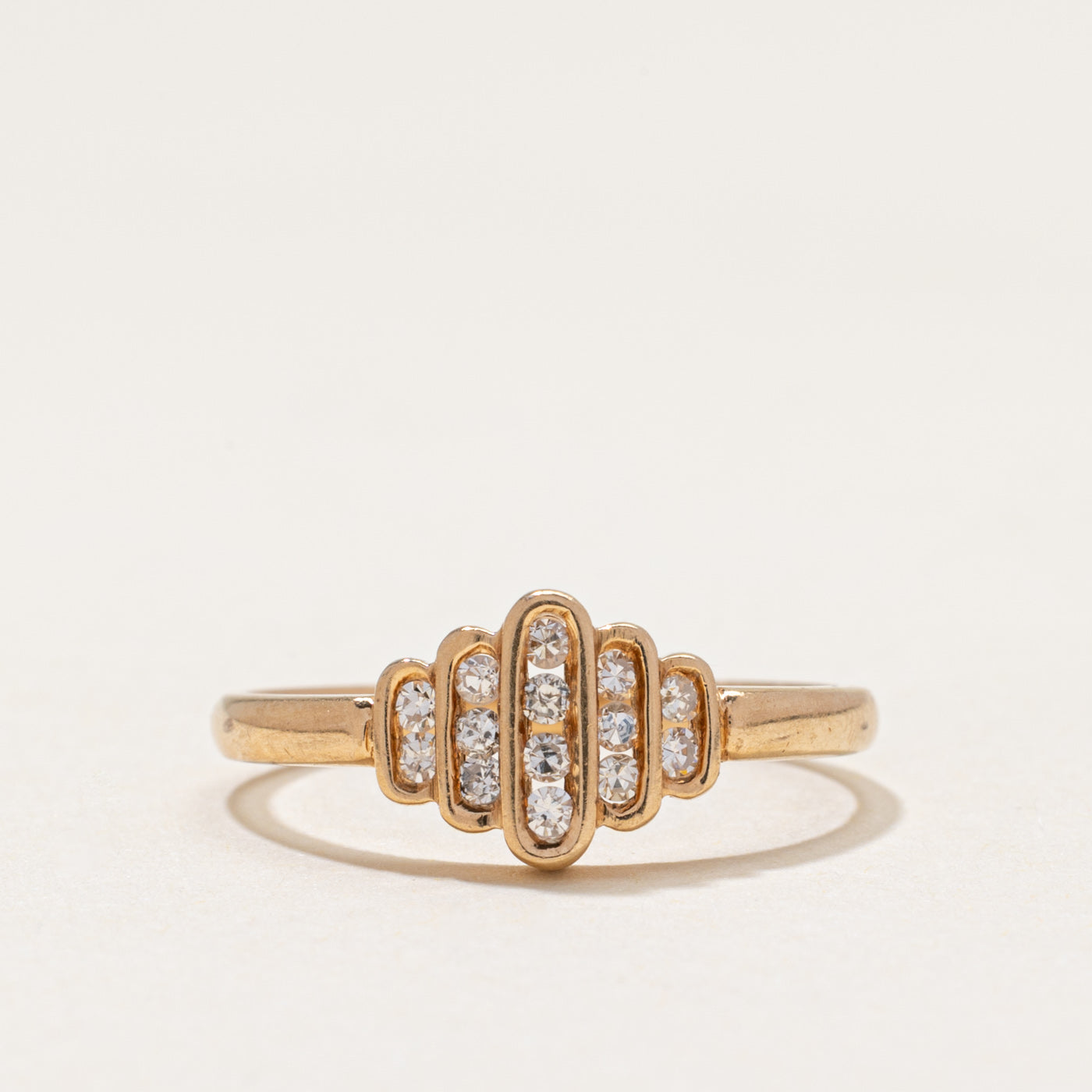 Diamond Tapered Multi Column Ring | 0.15ctw | SZ 6